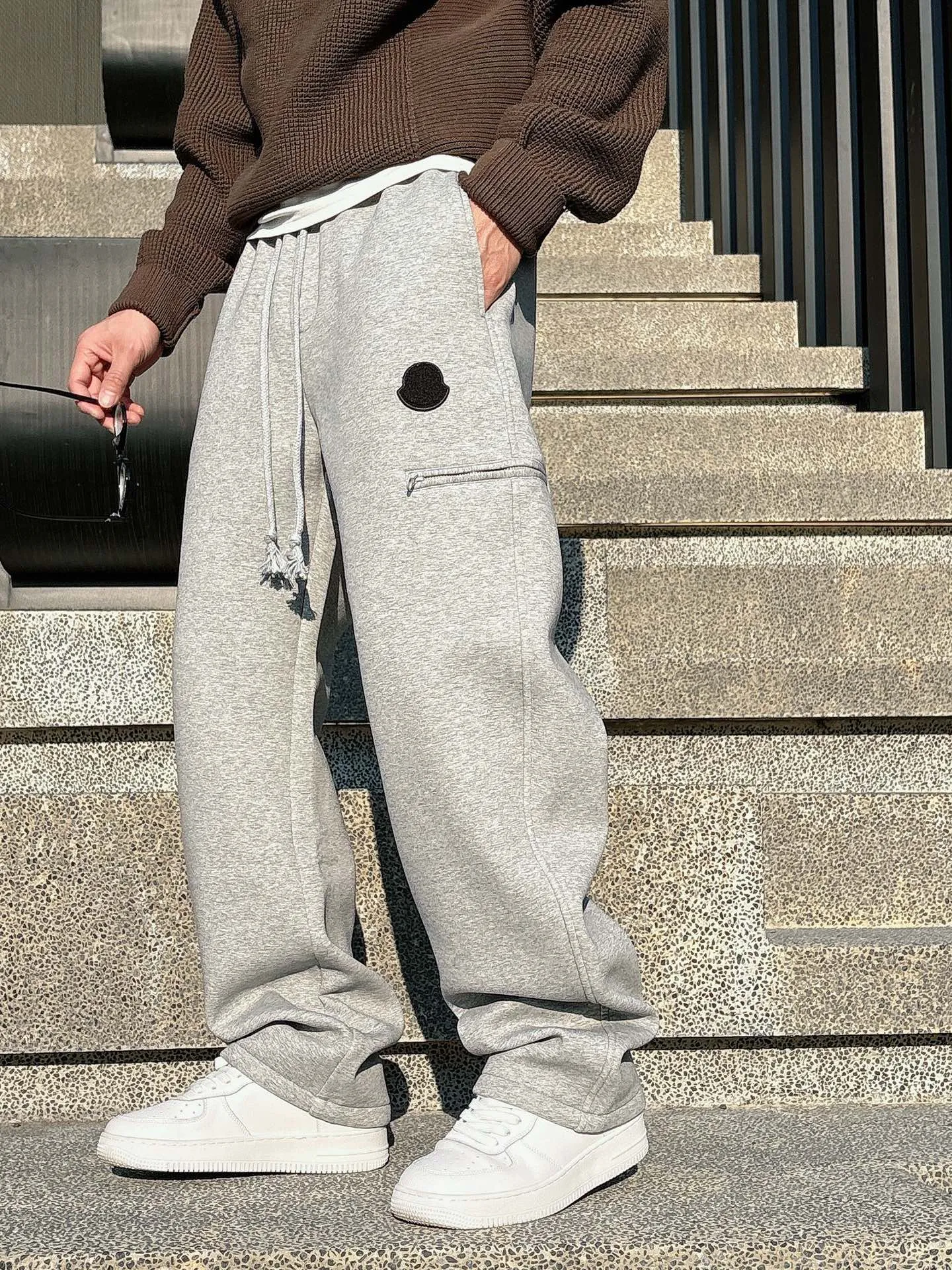 P320 2025 autumn and winter new casual pants 🆕Heavy scimitar pants Color: black and gray Size: M-4XL